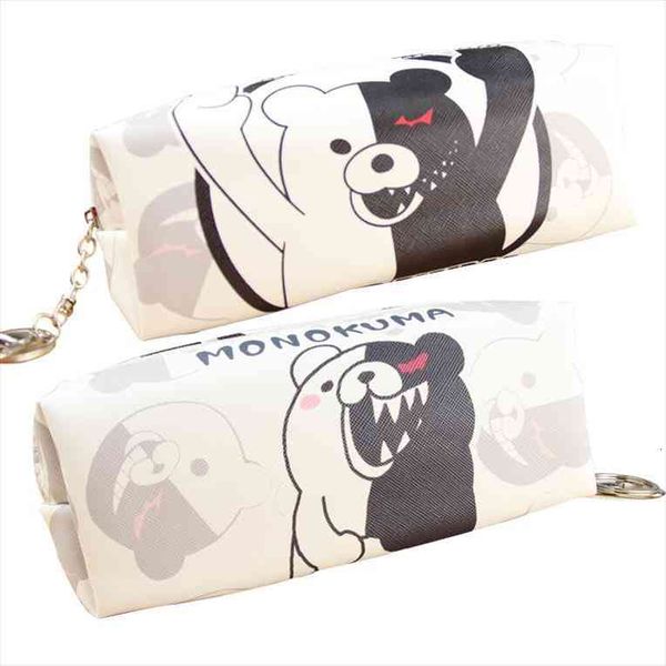 

anime danganronpa synthetic leather cosmetic bag pencil monokuma cartoon travel