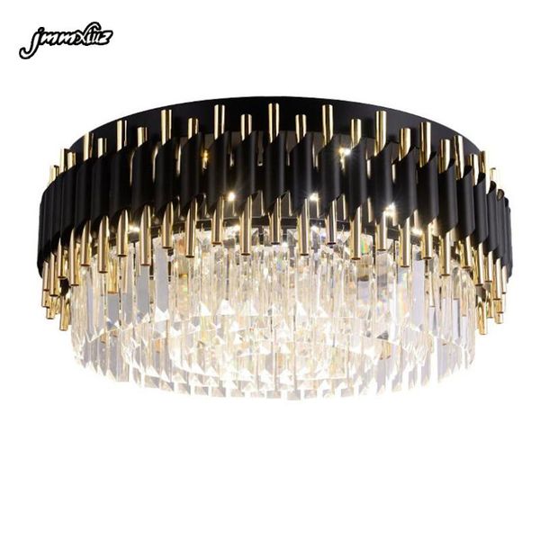 

chandeliers jmmxiuz modern luxury black + gold chandelier lighting lamps living room bedroom led large round crystal bulbs ac