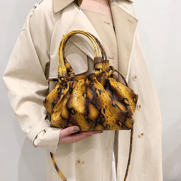 

evening bags trending serpentine pu leather totes handbags female crossbody for women 2021 shoulder bag large capacity purses ladies