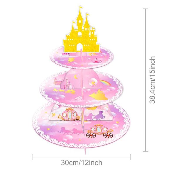 

other event & party supplies 3-tier lovely princess castle cupcake holder for happy birthday decorations
