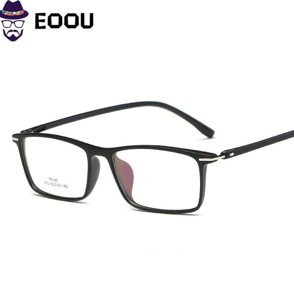 

fashion sunglasses frames square anti-blue light glasses frame for women men myopia goggles pochromism lens prescription gafas, Black