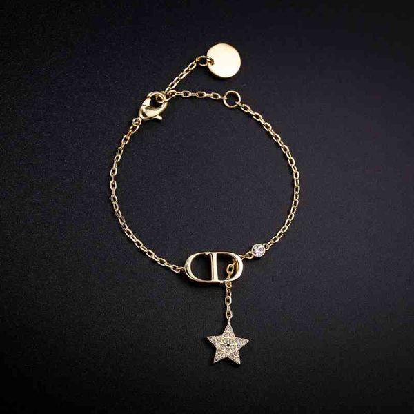 

special offer 75% off outlet online family letter full pentagon small star tassel star women's new bracelet 2oil, Silver