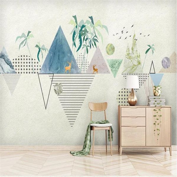 

wallpapers large 3d wallpaper mural custom nordic modern personality geometric elk background