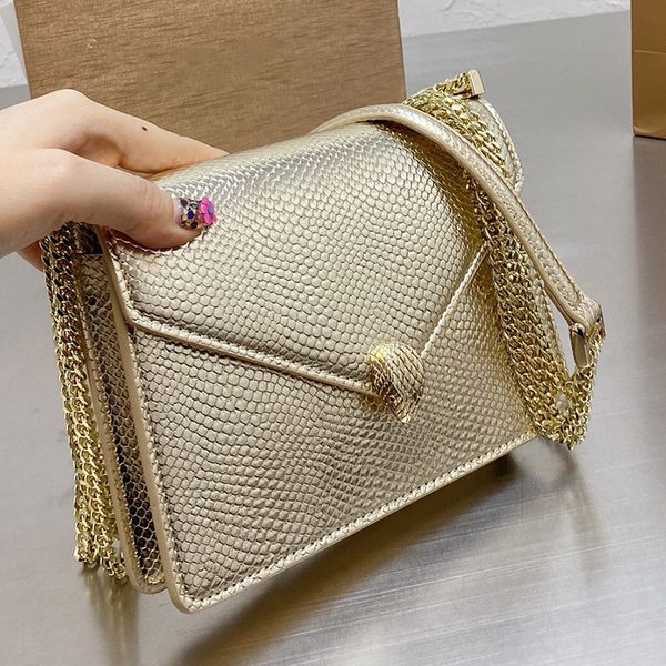 

designer women serpentine shoulder bag luxurys designers bags italy brand golden snakehead lock flap handbags snake skin genuine leather par