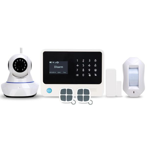 

home security alarm system with wifi ip camera wireless android app control gsm systems