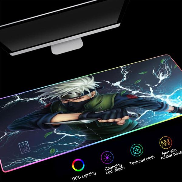 

mouse pads & wrist rests uchiha rgb pad 900x400x2mm led carpet computer padmouse domineering gaming mousepad gamer manga keyboard mat
