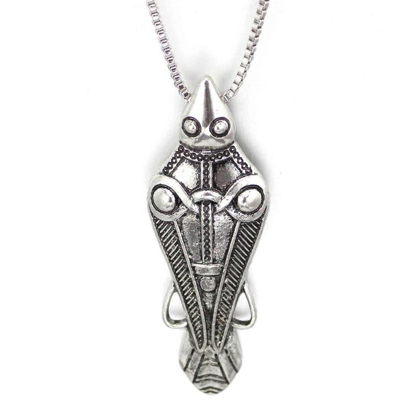 

jewelry ancient odin nordic crow pirate viking tide men's necklace pendant, Silver