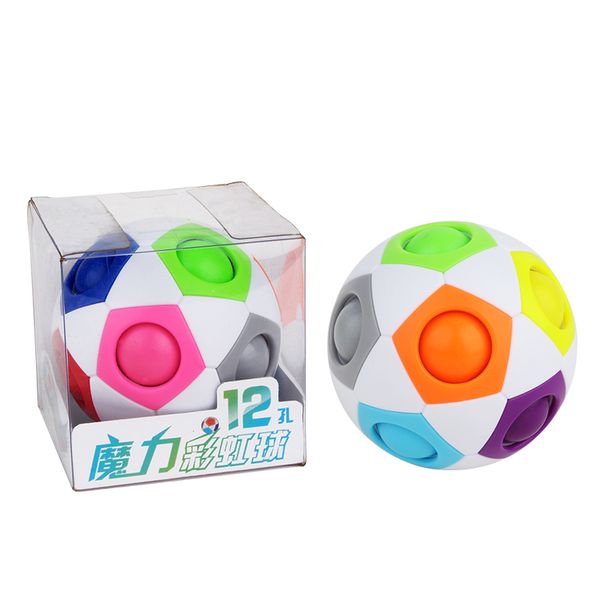 

new original yuxin rainbow ball puzzles spheric magic cube toy kids plastic creative football learninggifts for children