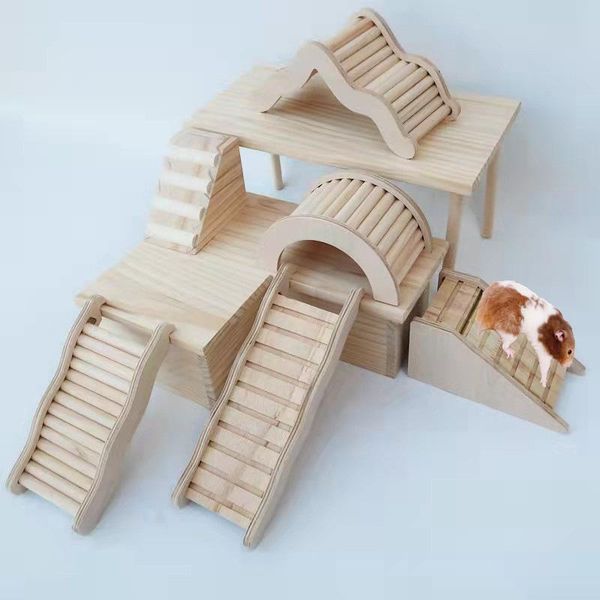 

small animal supplies hamster wooden ladder pet climbing toy for chinchilla natural exercise toys guinea pig accessories