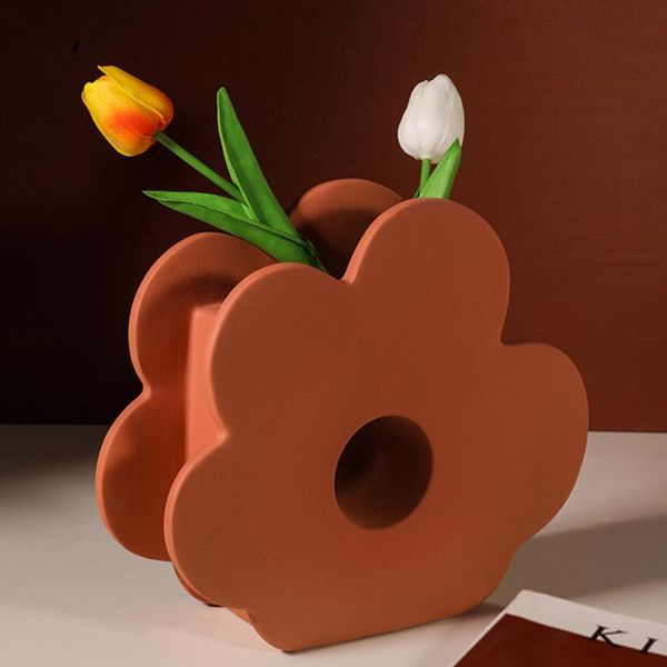 

ceramic cute vase table fashion creative modern chic flower pot nordic living room doniczki na kwiaty home decoration ed50hp vases
