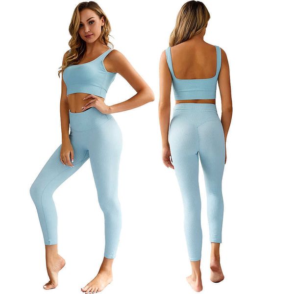 Mulheres vital seamlyoga conjunto fitnclothing cintura alta ginásio cangings + acolchoado push up esportes sutiã correndo sportswear terno terno x0629