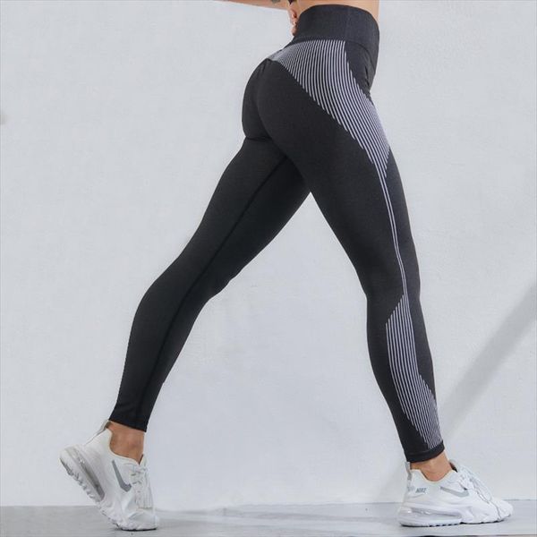 

seamless bubble butt womens leggings high waist fitness stretch sports gym clothing, Black