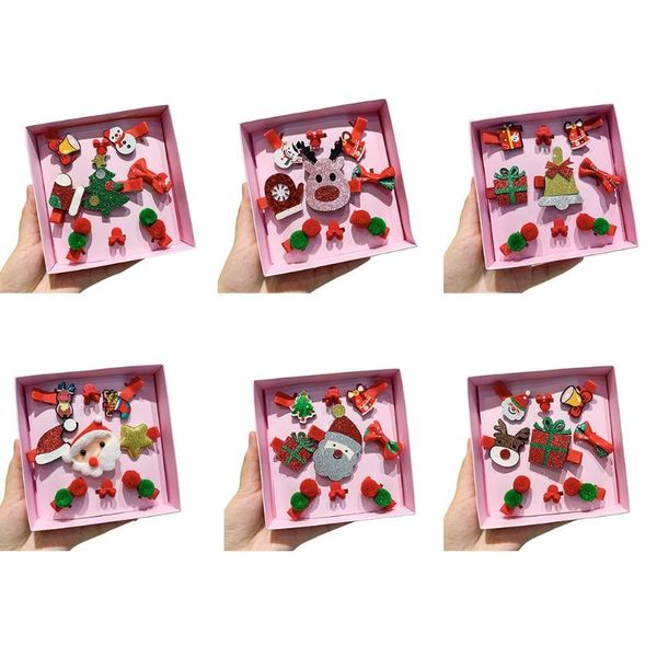 

hair accessories christmas clip children hairpin merry hairclips styling for kids girls xmas party decoration ornament, Slivery;white