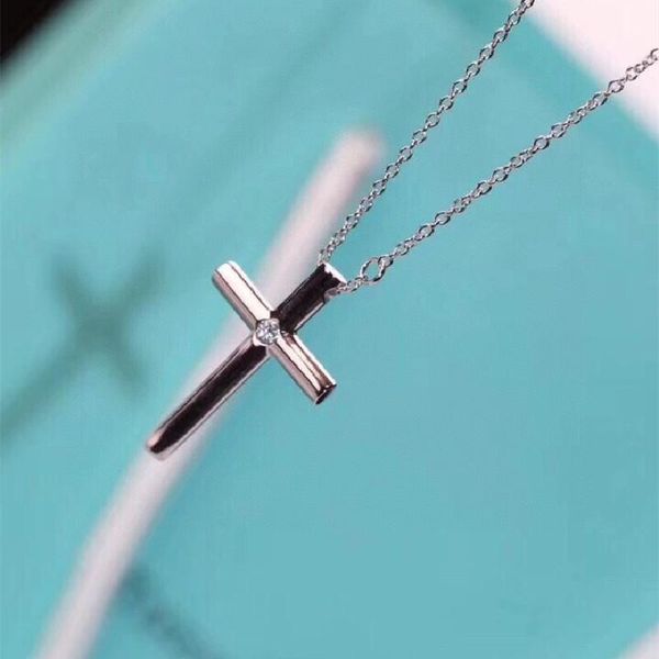 

pendant necklaces 925 silver mini cross necklace small and exquisite women's gift