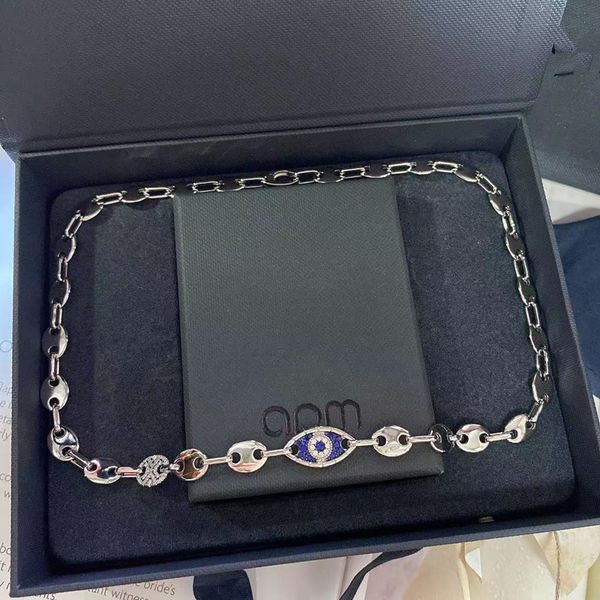 

special offer 70% off tiktok home the ring of evil eyes, chain necklace, female clavicle chain, red pendant pendant, qixi festival gift., Silver