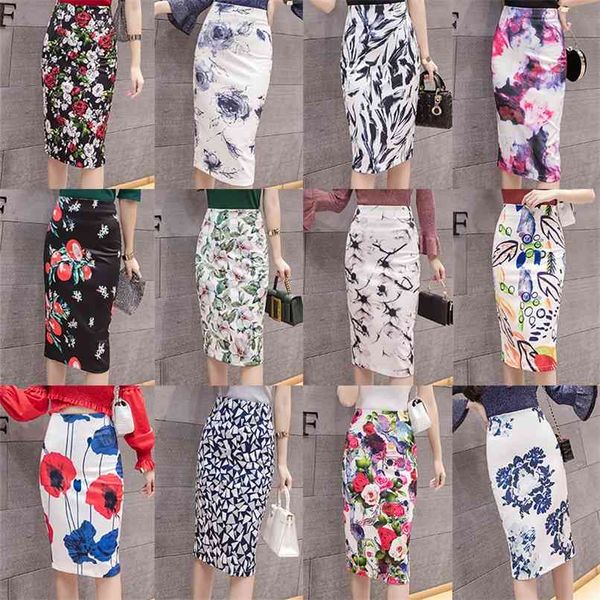 

skirts womens midi pencil high waist slim bodycon vintage skirts korean jupe official store falda y2k skirt 210520, Black