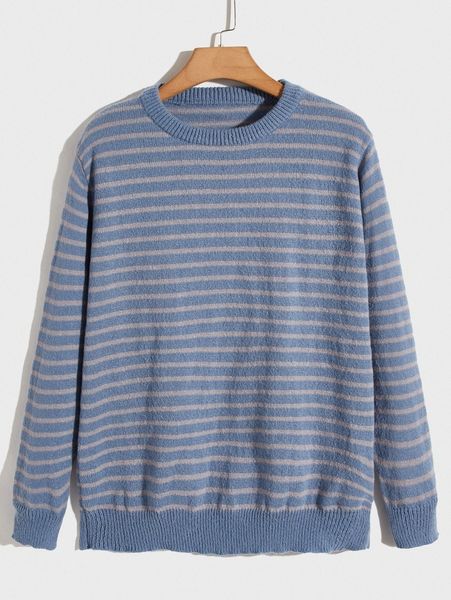 

men striped pattern sweater w9dr#, White;black