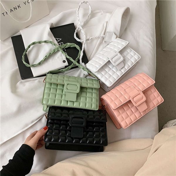 

bags women's 2021 korean fashion small square bag pu single shoulder menger