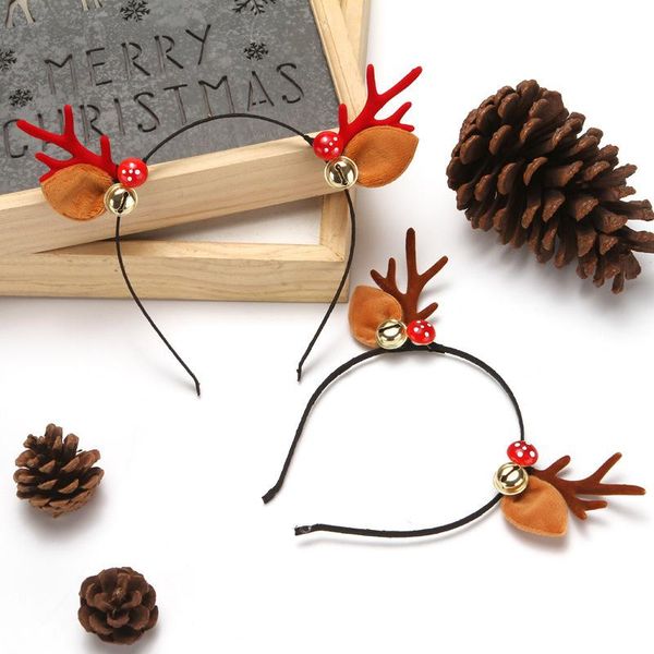 

hair clips & barrettes cute elk ears headband 2021 bell antlers sweet atmosphere holiday accessories for women wholesale, Golden;silver