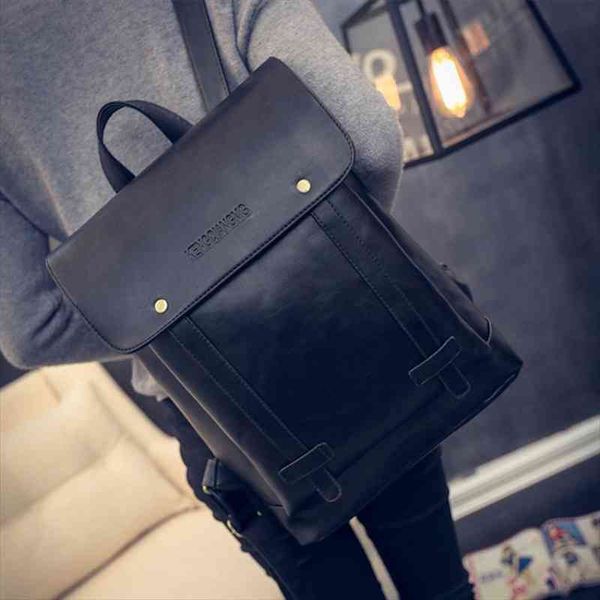 

brand women fashion backpack male travel mochilas school mens leather business bag large lapshopping