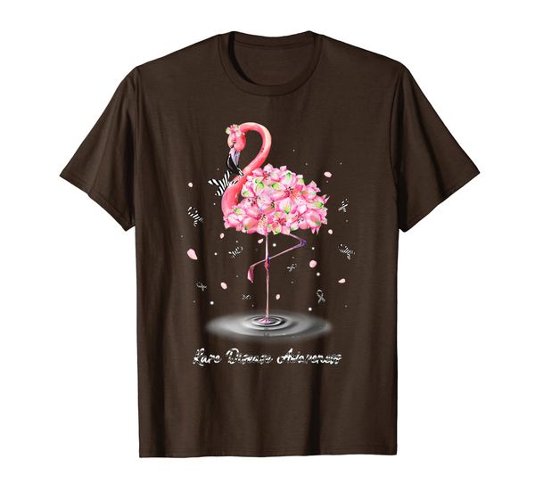 

faith hope love flamingo flower - rare disease awareness t-shirt, White;black