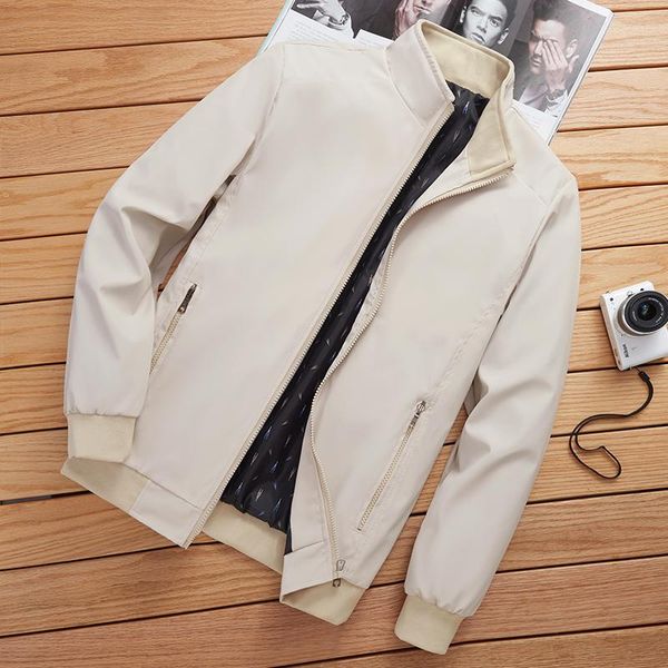 

men's jackets men bomber jacket nice spring thin baseball slim zipper windbreaker fashion casual solid color coat outerwear, Black;brown