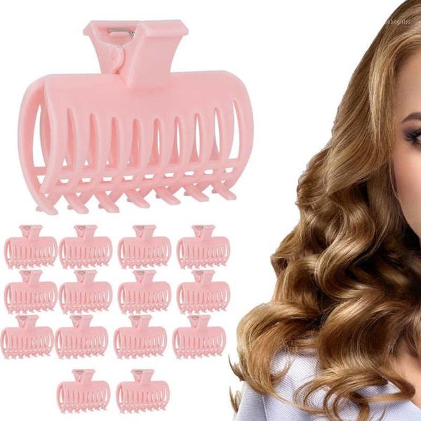 

15pcs/set curler clip hair roller fixing clamp holding section claw hairdressing tool curling tools1, Black