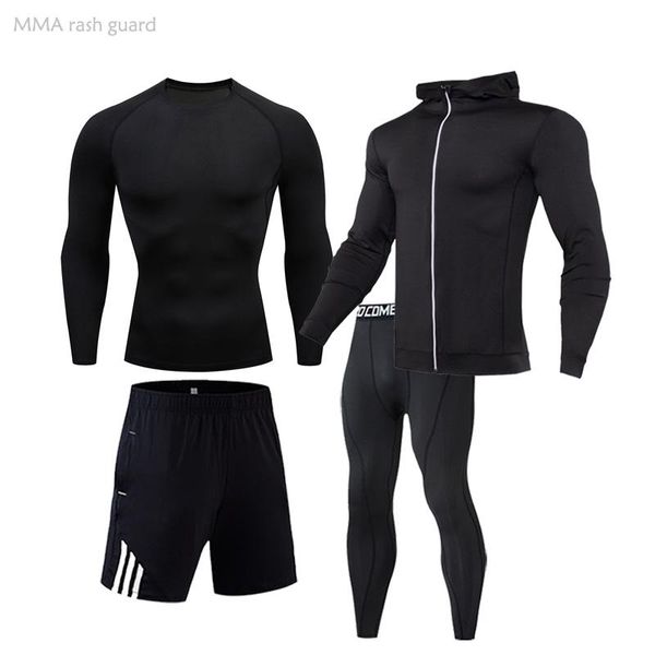 

men's tracksuits tracksuit thermal set compression underwear rash guard warm fitness jogging suit black clothing winter first layer, Gray