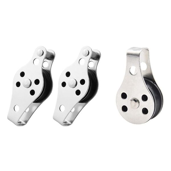 

rafts/inflatable boats 1pcs pulley 45mm blocks rope marine hardware 2mm to 6mm with 2pcs runner kayak boat accessories