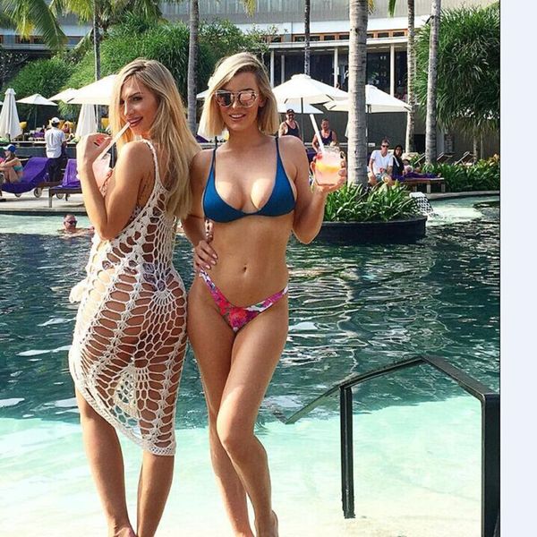 

smock bikini beach sunscreen sling swimsuit, Black;white