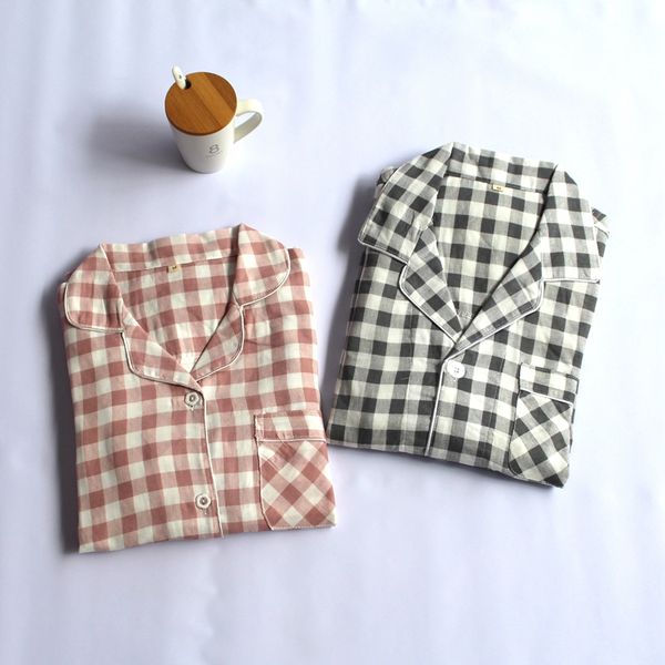 

women pajamas set pants long sleeve nightwear lattice sleepwear turn-down cotton female pijama homewear female pyjamas, Black;red