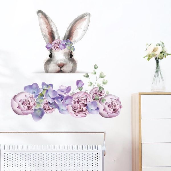 

wall stickers hand painted flower decor cabinet decals bedroom decoration kids decorative art house posters