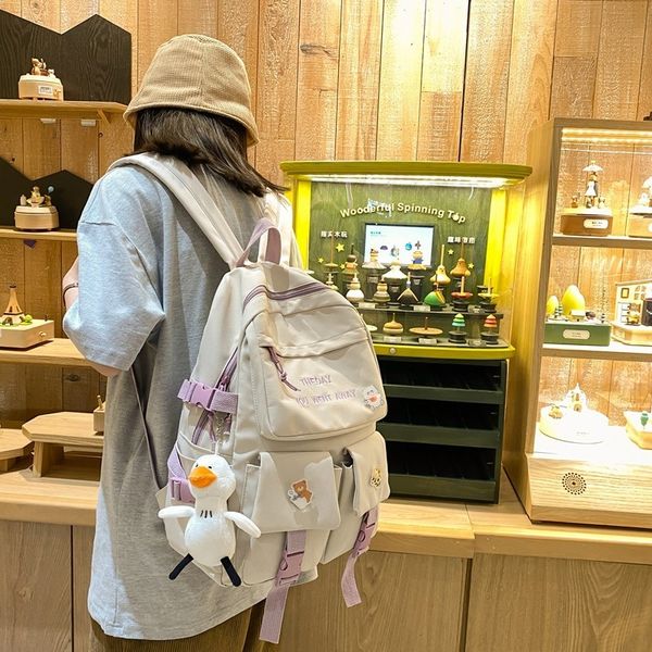 

women backpack kawaii fashion cute lady nylon backpacks large capacity light travel bags