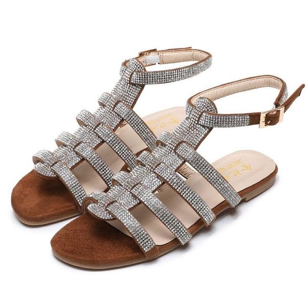 

sandals genuine leather women basic casual summer shoes woman thong bohemia designer 35-42 size black khaki red