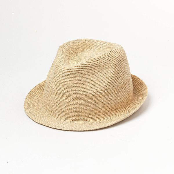 

fashion big hat spring and summer meticulous hand woven lafite curled jazz lady travel sun protection, Blue;gray