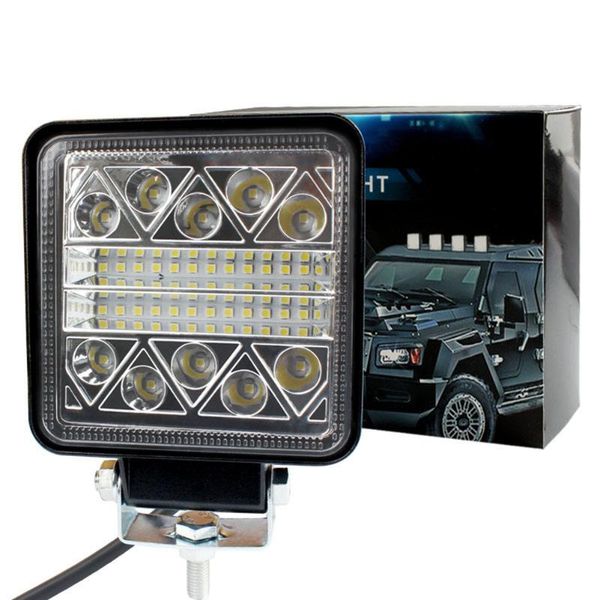

working light high-brightness led strobe work lamp square offroad driving fog 6000k aluminum alloy reversing car boat tractor