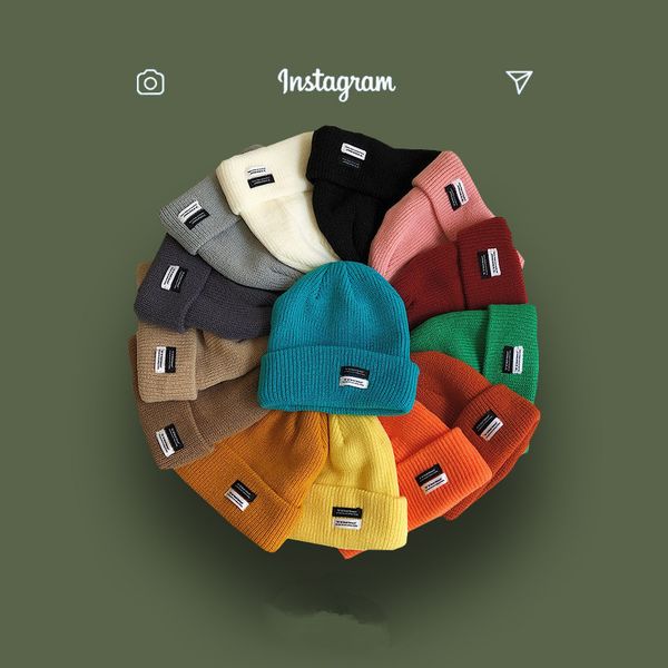 

multi color hat for women autumn and winter, Yellow