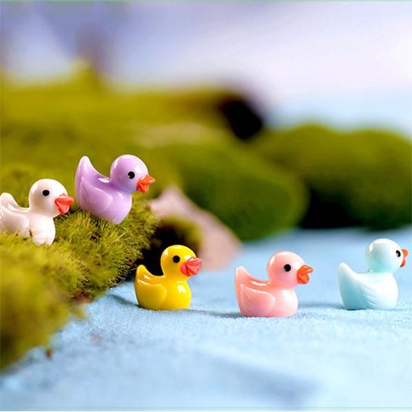 Decorações de jardim Dos Desenhos animados Ducks Hard Resina Duck Charms Mold para Jardinagem Decor Musgo Miniture RH3612