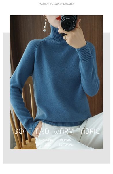

new autumn and winter cashmere sweater women knitted turtleneck thickened pullover casual jumper large size, White;black