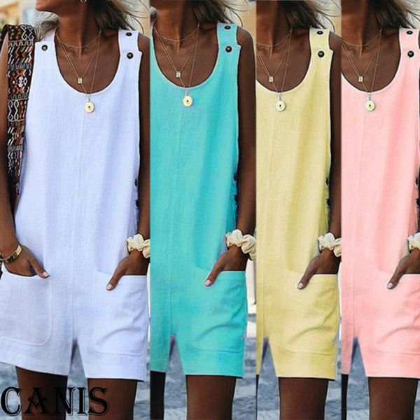 

women's jumpsuits & rompers women romper jumper dungarees ladies plus size short overalls loose jumpsuit, Black;white