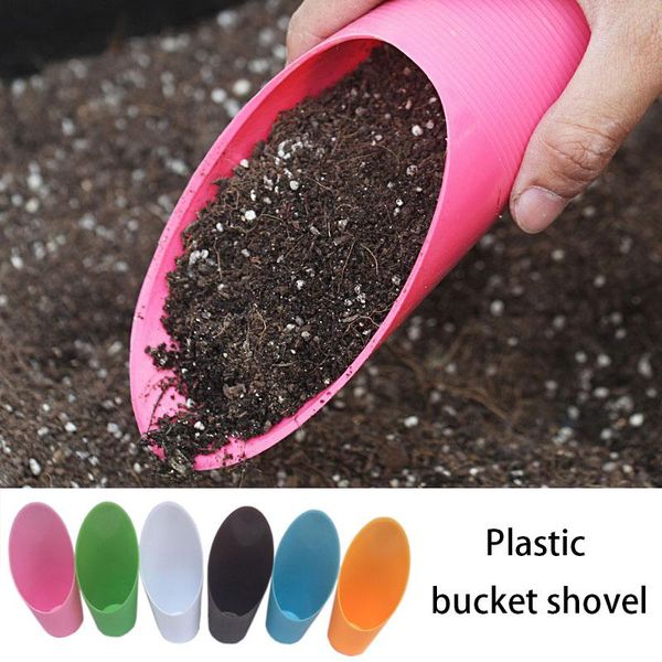 

planters & pots plastic enduring bucket shovel potted cultivation cylinder mini fleshy plant soil spade garden tools gardening planting