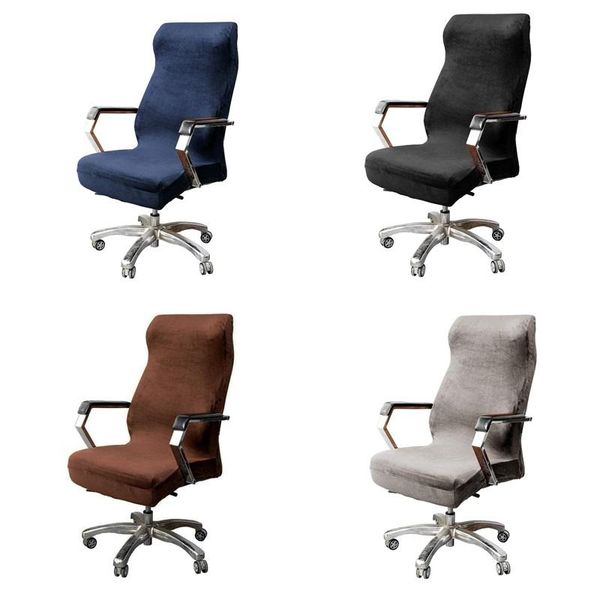 

chair covers 1pc velvet compurter game cover rotating stretch office computer desk seat boss elastic removable slipcovers