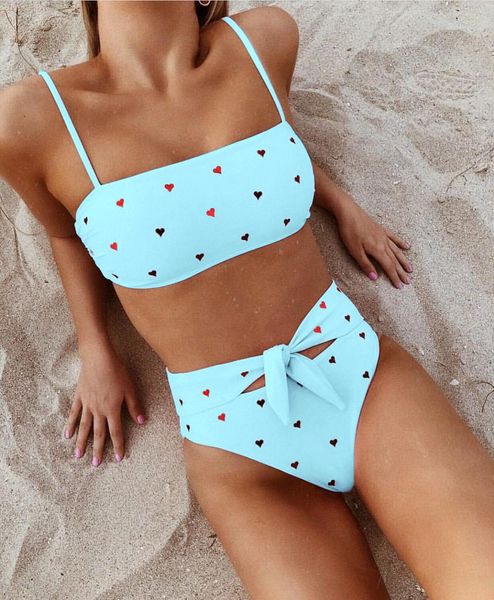 

belt love print high waist bikini set swim beachwear swimsuit women swimwear female bathing suits monokini bather