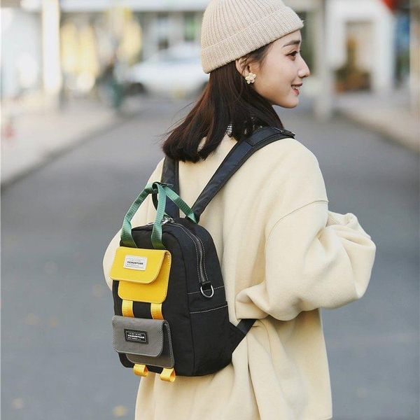 

backpack college wind contrast color students carry small harajuku simple sen lovely sweet girl student schoolbag