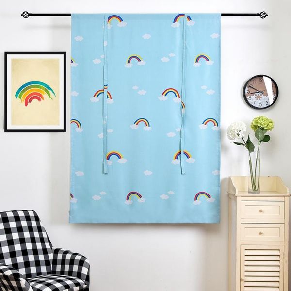 

curtain & drapes cartoon rainbow strap shading balloon roman blind suitable for kitchen study balcony home decoration