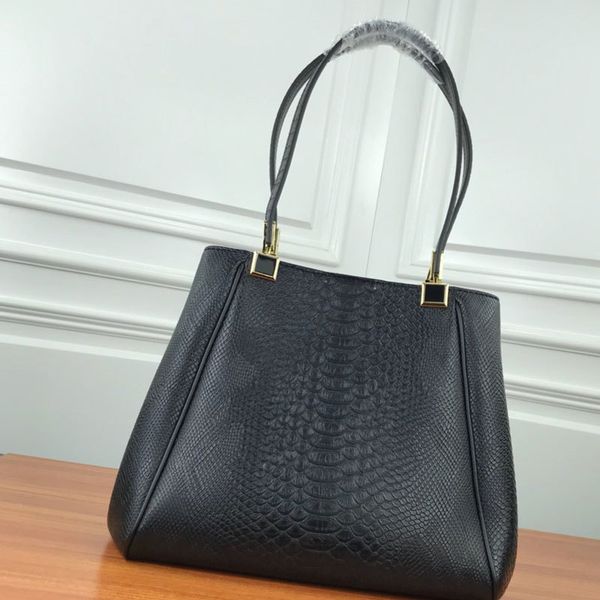 

travel shopping bags handbags purses fashion cowhide python pattern genuine leather women tote bag high quality, Red;black