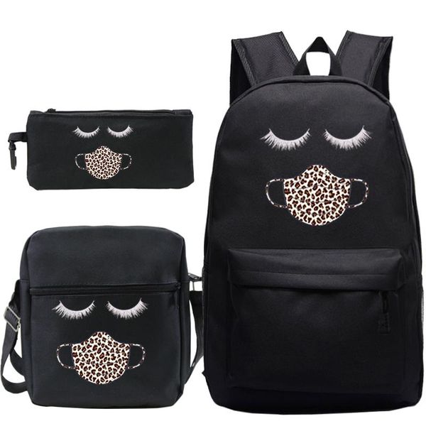 

backpack cartoon bags for boy girl school bag 3pcs/sets funny fashion casual bagpack with mini shoulder pen teenager