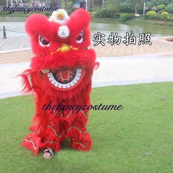 

royal 14 inch lion dance mascot costume pants kid suit 5-12 age play props sub performance cartoon outfit dress ornamen sports toys game car, Red;yellow