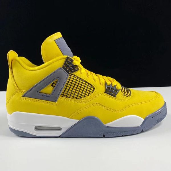 

artist23 jumpman 4s men's basketball yellow upper black shoe bags and gray color matching sports shoelace box full size 40--46