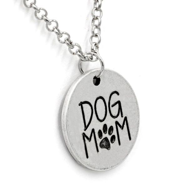 

pendant necklaces women sliver dog love mom tiny necklace, Silver